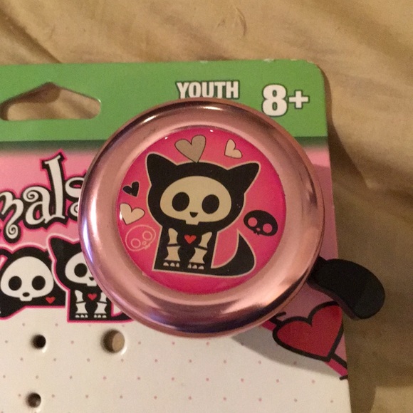 New Skelanimals pink Kit Cat bike bicycle bell - Picture 1 of 2